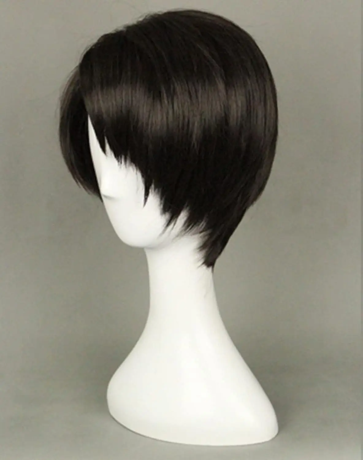 Anime Angriff auf Titan Levi Cosplay Männer Perücken Kurze Gerade Mittelteil Haar Kurze Schwarze Mann Perücken Kostüm Party