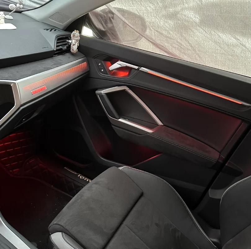 Dynamic Symphony Ambient Light For Audi Q3 F3 2019 2020 2021 2022 2023 2024 Car Chasing Streamer LED Atmosphere Lamp App Control