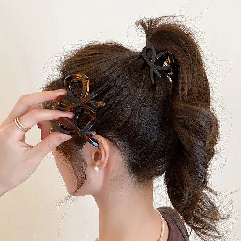 1pc Women's Bow Lightweight Hair Claw Clip Fashionable Elegant 6cm Hair Accessory Clip Suitable Hair Styling Makeup