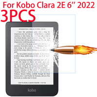 3PCS Tempered Glass Screen Protector For Kobo Clara 2E 6 inch 2022 Tablet Clear Protective Film Screen Guard