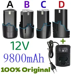2024 100% Original 12V 9800mAh Universal Rechargeable Battery For Power Tools Electric Screwdriver Electric drill Li-ion Battery