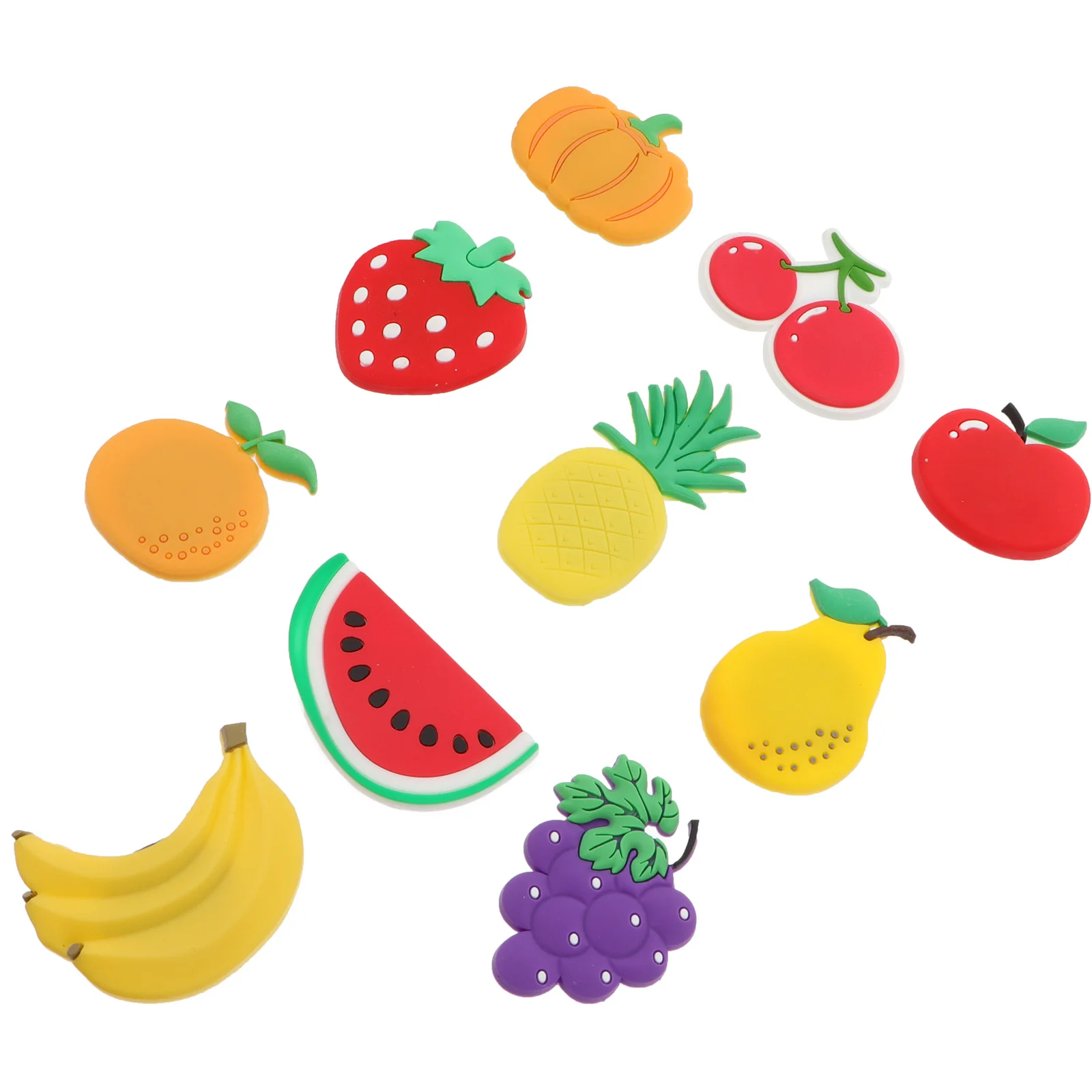 10 قطعة الفواكه المغناطيسية على شكل سيليكون مغناطيس الثلاجة الثلاجة الديكور الملونة اكسسوارات المطبخ الاطفال لطيف الفاكهة