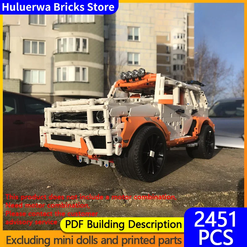 

Модель скоростного гоночного автомобиля MOC, строительные кирпичи G63, внедорожник, модульная технология, подарки, праздник, сборка, детские игрушки, костюм