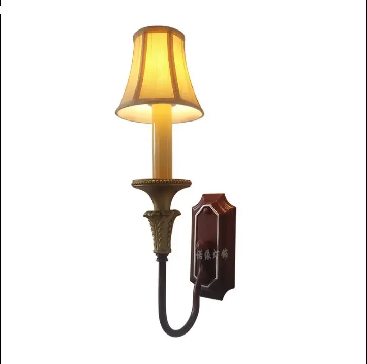 E etro American  living room background wall stair aisle hotel lobby project double long pole Nordic large wall lamp