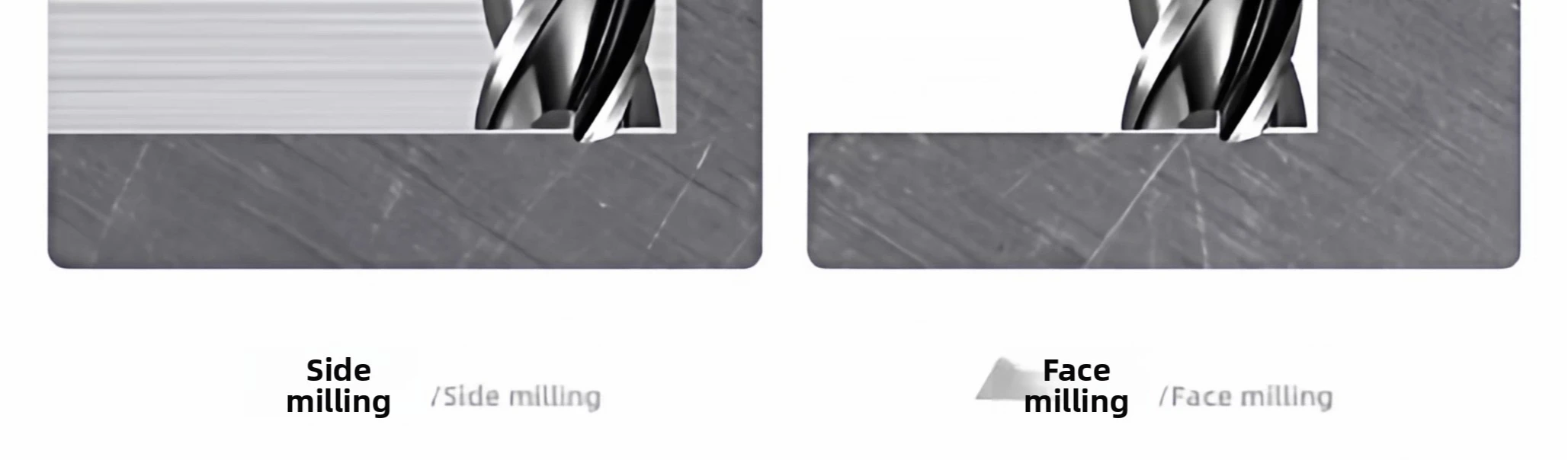 4-Schneiden-Schaftfräser aus weißem Stahl mit hochkobaltbeschichteter, superharter Spitze für Edelstahl, CNC-Fräser – Detail 5
