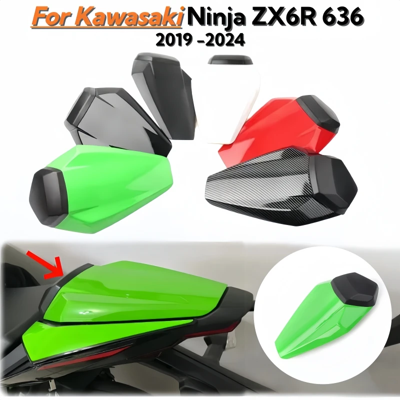 For Kawasaki Ninja ZX6R ZX-6R 636 2019 2020 2021 2022 2023 2024 motorcycle Pillion Rear Seat Cover Cowl Solo Cowl Rear Fairing