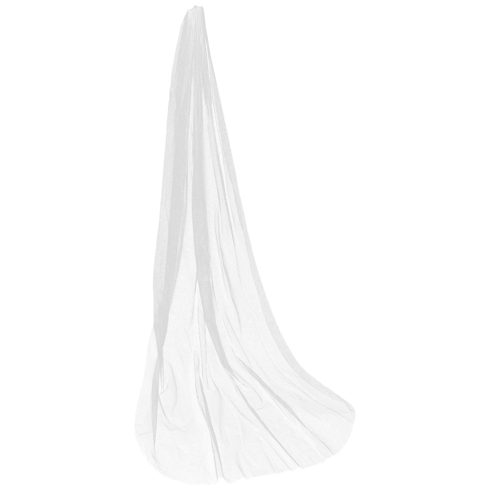 

Сказочная свадебная фата с принтом, длина 300 см, катедральная длина, блестящий тюль, для невест, надежная и комфортная фиксация на все время дня