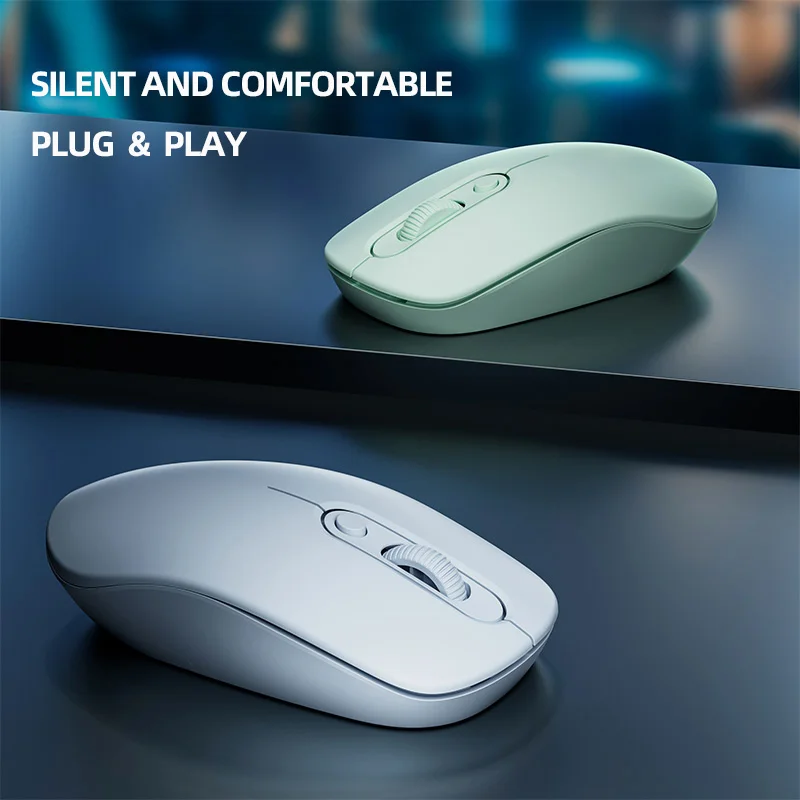 Wireless 2.4G Office Stylish Mouse DPI Adjustable RGB Backlight Silent Smooth Input Computer Mice For PC Computer Laptop Macbook