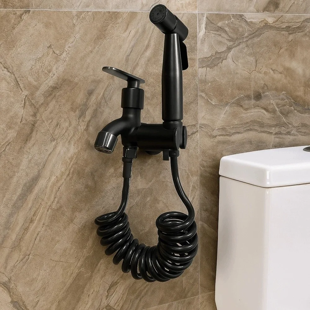 

Ручной распылитель для биде высокого давления, регулируемый очиститель детских подгузников из нержавеющей стали 304, телефонный шланг, не протечек