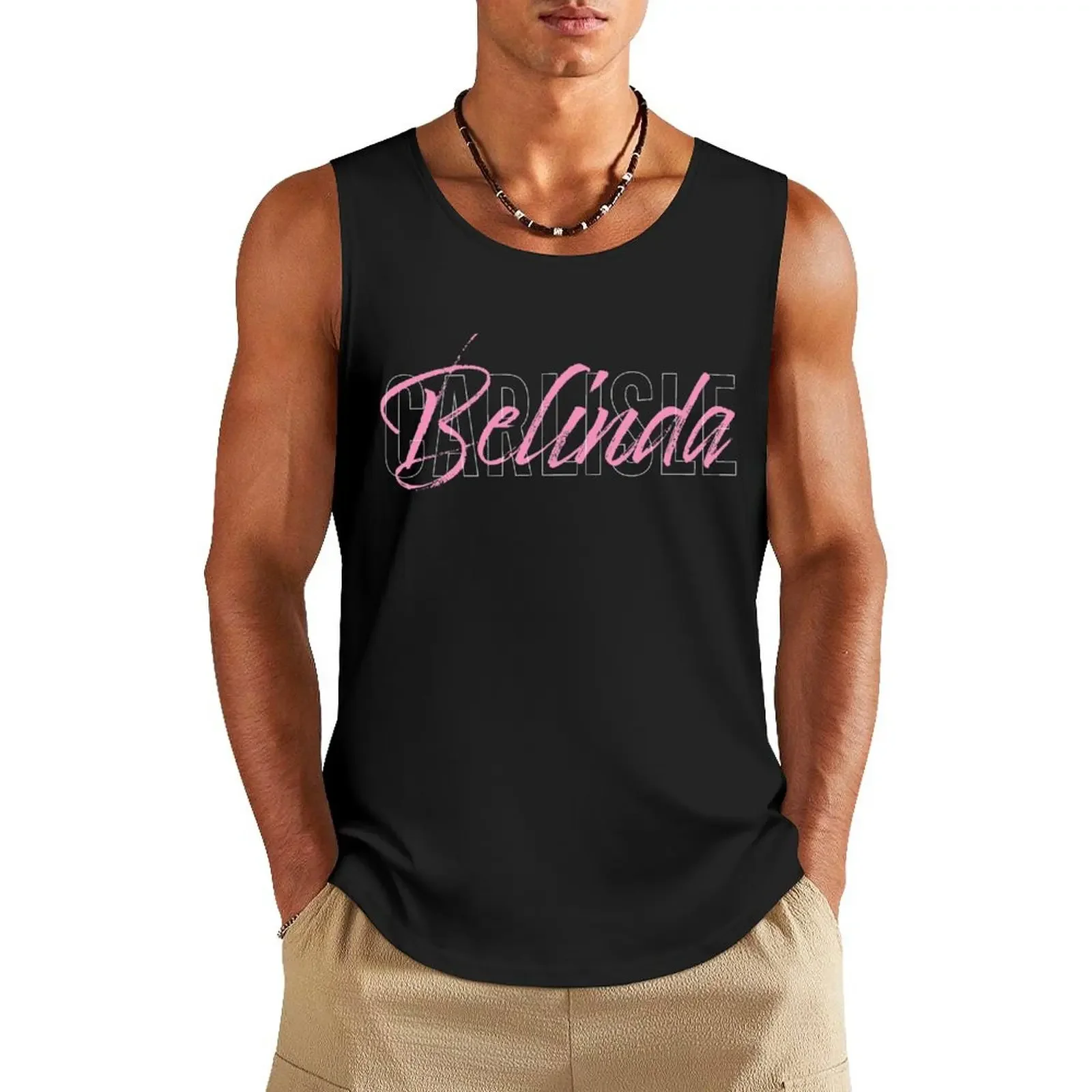 Belinda Carlisle ~ It's All In The Name Tank Top Short sleeve T-shirt Men's gym Sleeveless men Tank Top