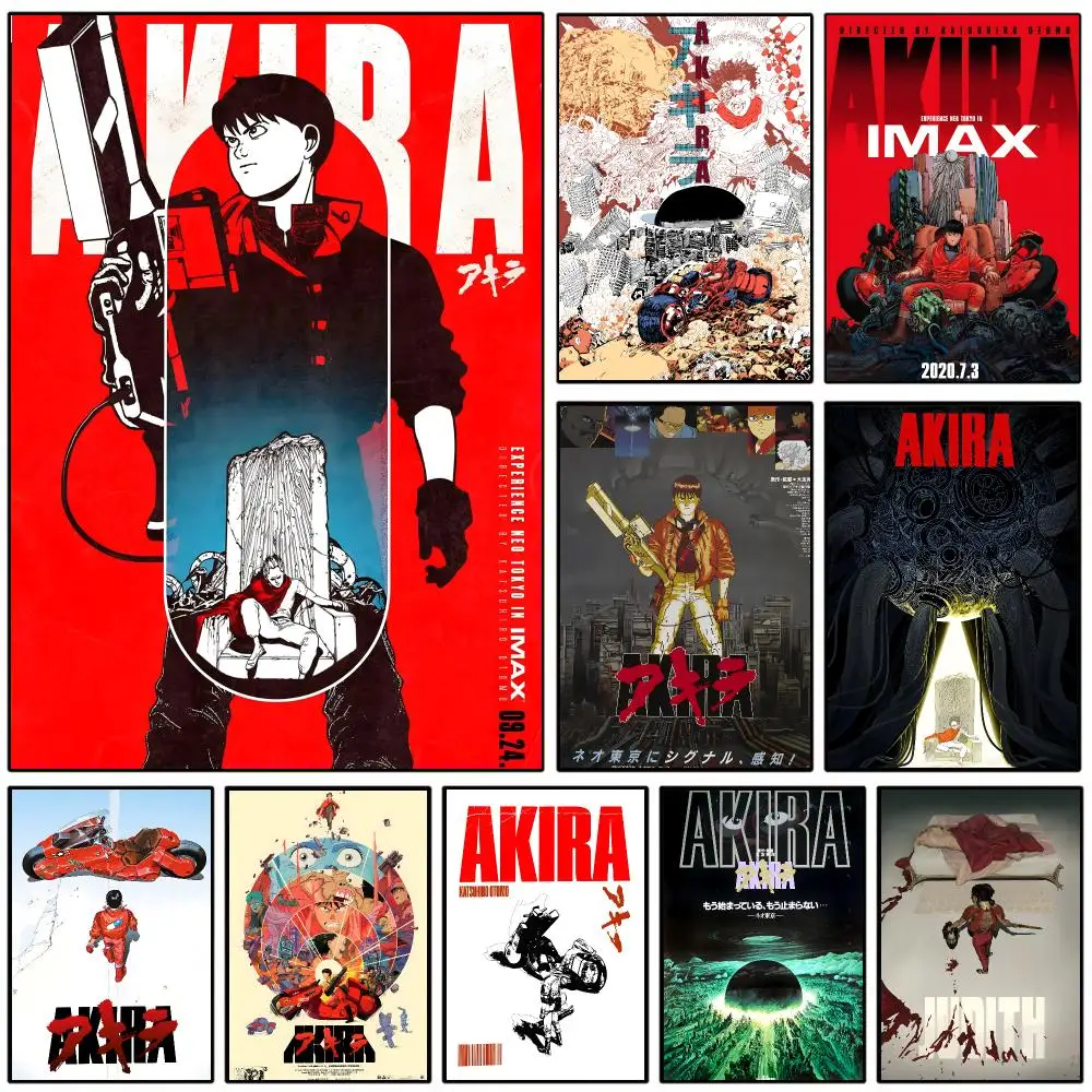 Akira Poster Self-adhesive Art Waterproof Paper Sticker Coffee House Wall Decor