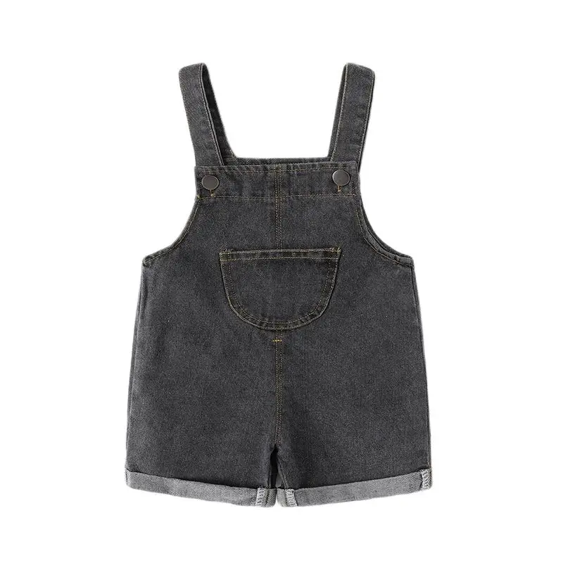 Baby shorts jeans summer new girls baby western-style braces Pants cute Korean summer Boys Girls Baby Casual Pants 0-5Y image 3