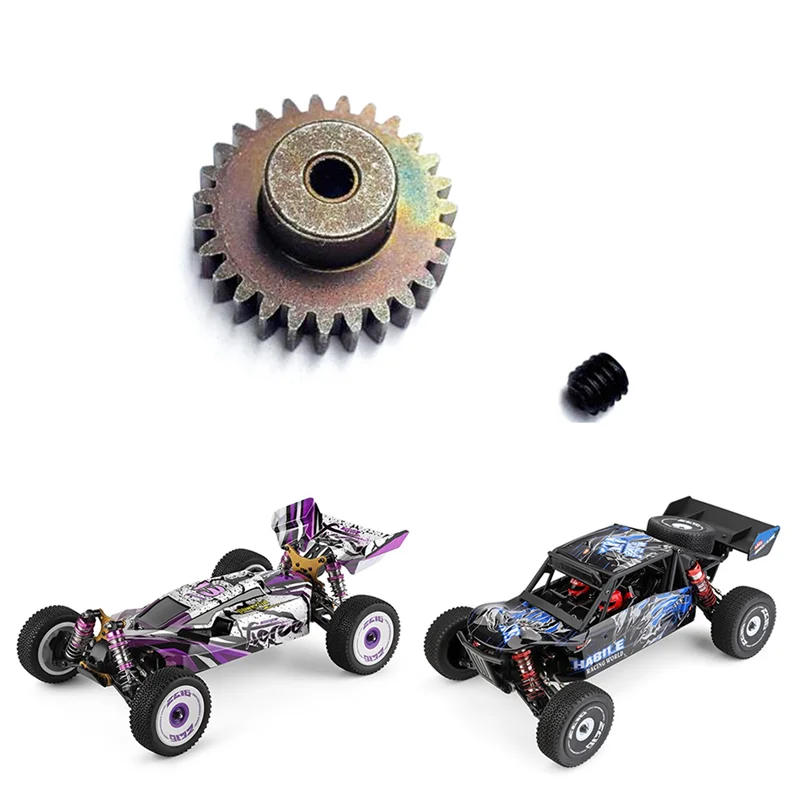 FULL-5X 27T Steel Motor Gear Upgrade Parts For Wltoys 144001 124019 124018 A959-B A959B A969B RC Car Spare Accessories