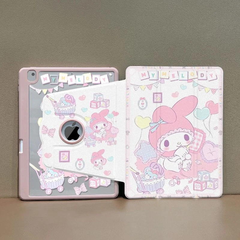 

Cute Melody Ipad Tablet Case for Pro 21 9th 10th 11th A16 11in Air6 Air4/5 10.9in 5/6th Air1Air2 9.7in Acrylic Anti-Scratch Case