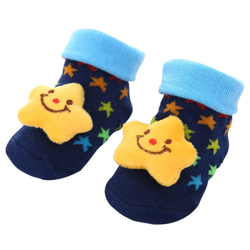 Fall Winter 0-1 Year Old Baby Socks Cute 3D Cartoon Doll Socks Warm Cute Socks Baby Girl Boy Socks