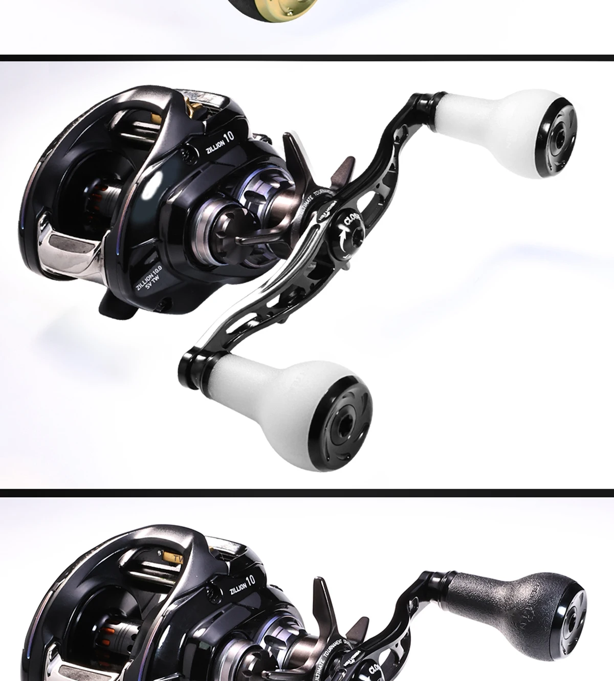 HEIGHTEN Ultraleichte UV-Photochrome Anti-Rutsch-Knopfgriff-Baitcasting-Rollen-Modifikationsteile für Outdoor-Angelzubehör – Detail 19