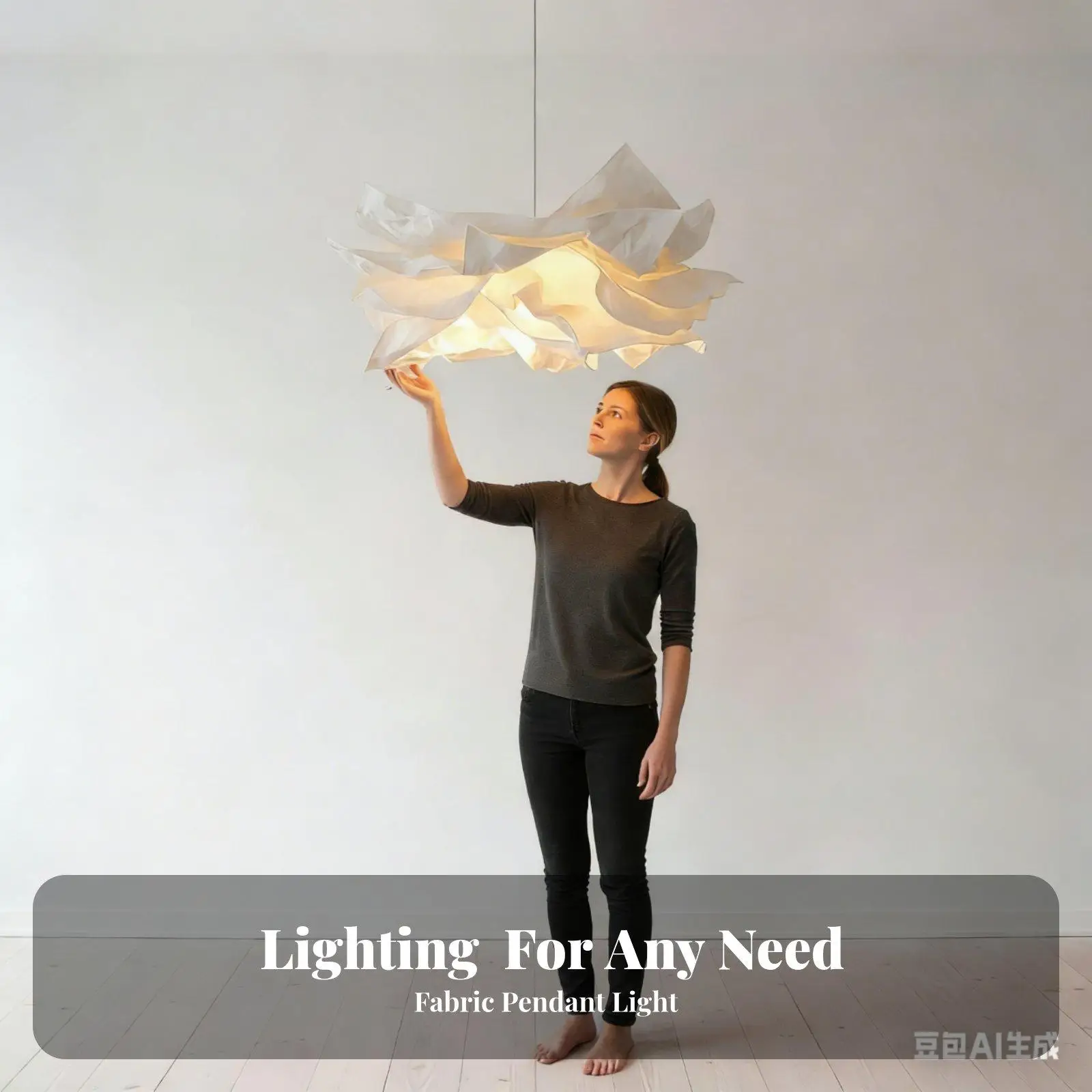 Modern Paper Lampshade Pendant Ceiling Light for Living Room Bedroom Nursery Soft Diffused Warm Glow Nordic Decor Accent