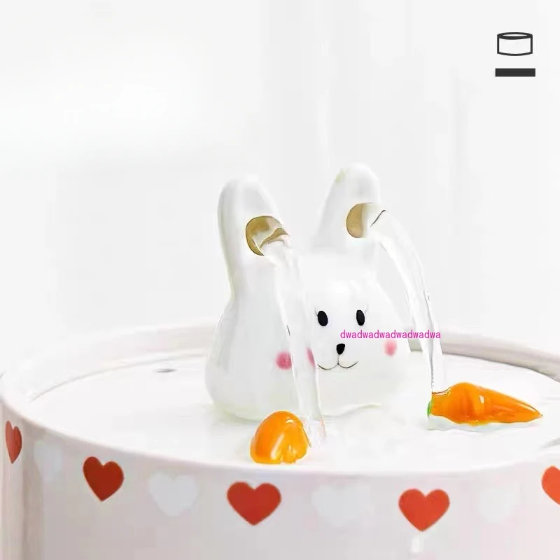 

Ceramic Pet Cat Water Fountain Dispenser Automatically Circulates Water Cat Intelligent Water Feeding Artifact Flowing Bowl