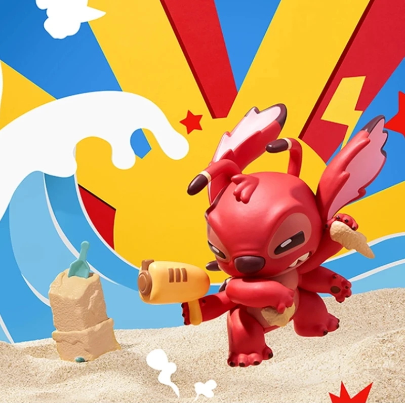 Nieuwe echte Disney Stitch Sandcastle Melee Blind Box Reuben Scrump Angel beweegbare anime figuur trendy speelgoed mysterie cadeau