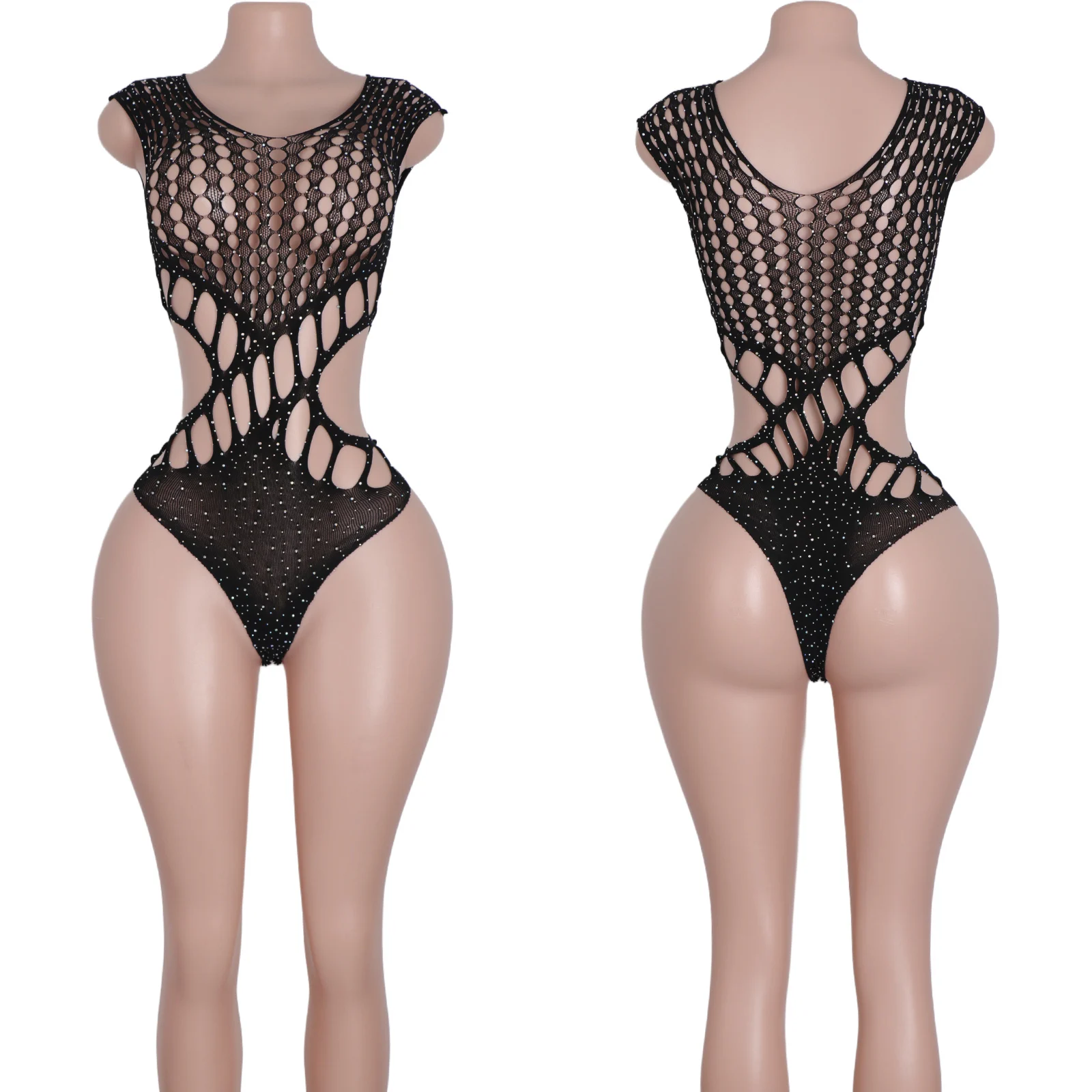 Elegant Mesh Fishnet Dress Custom Design Exotic Dance Attire Stage Performances Stripper Dancewear Perfect Fit