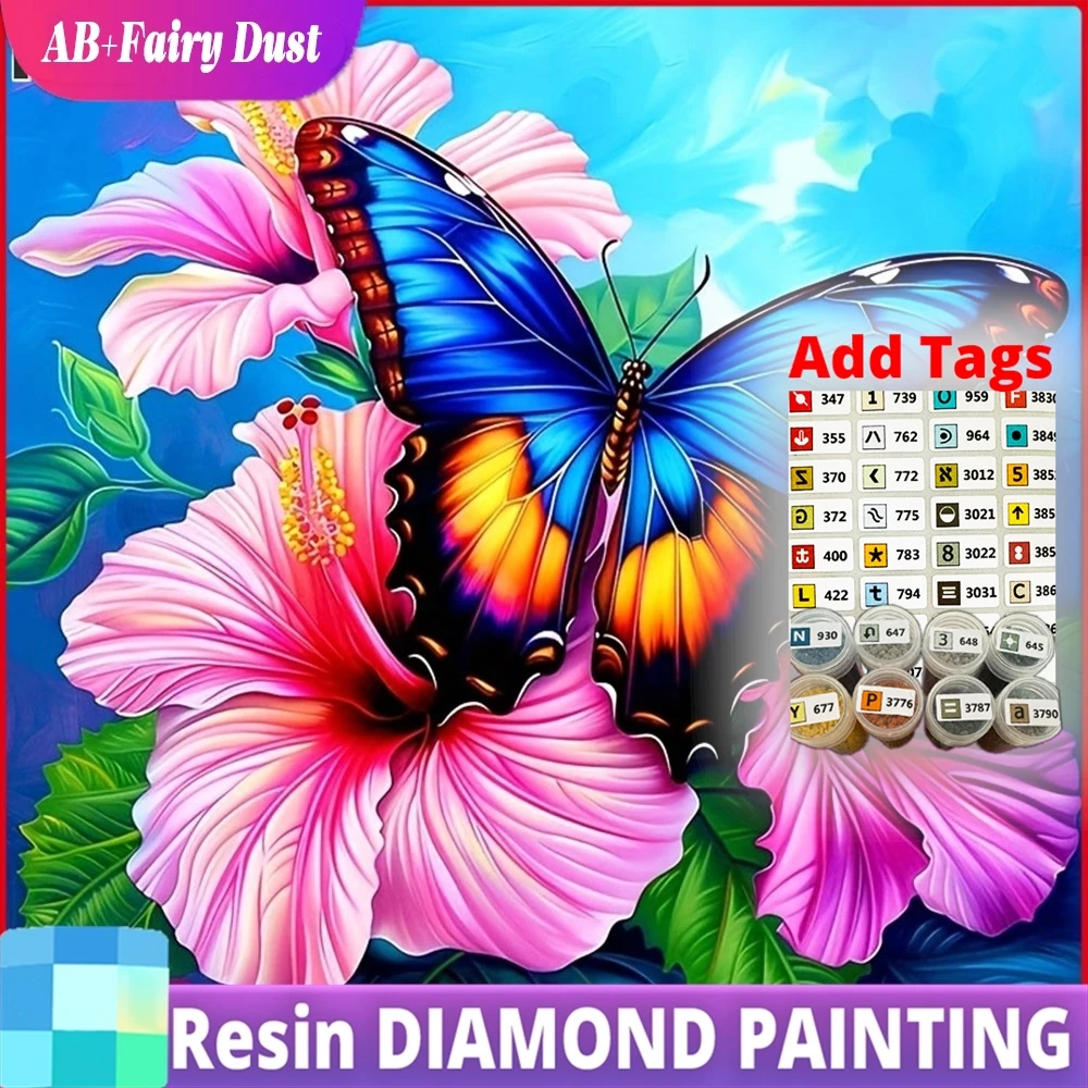

Resin AB Fairy Dust Diamond Painting Butterfly Diamond Mosaic Animal Flower Kits New 2026 Picture Of Rhinestones