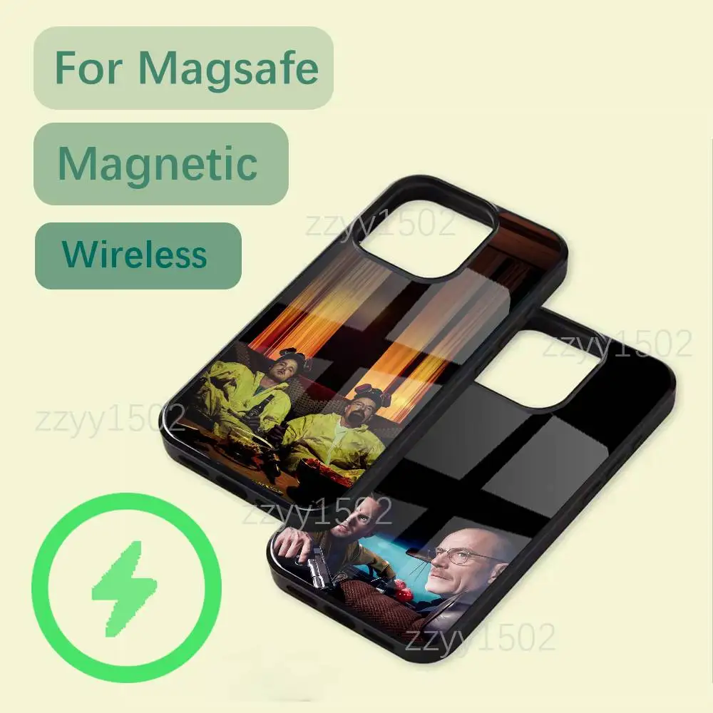

B-Breaking B-Bad Los Pollos For iPhone 17,16,15,14,13,12,11 Pro,Max,Plus,X,XS,XR,SE4,E Mini Charging with MagSafe Phone Case