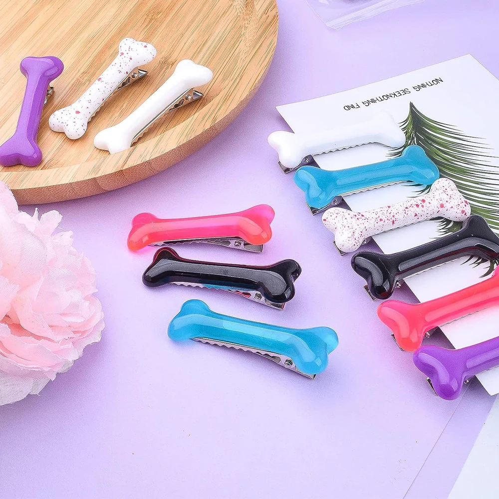 1pair Women Dog Bone Design Hairpin Creative Popular Hair Clips Charm Lovely Barrettes Headwear Hair Styling Tools Accessories