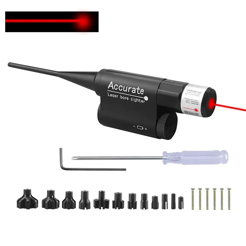 Rot-Grün-Laser-Boresighter mit 12 Adaptern für taktische Jagd – Kalibrierlaser für.17,.177,.22LR – Detail 2