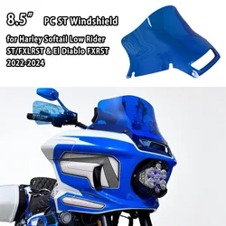 8.5 inch Motorcycle PC Customized Windshield Windscreen For Harley Softail Low Rider ST/FXLRST & El Diablo FXRST 2022-2024