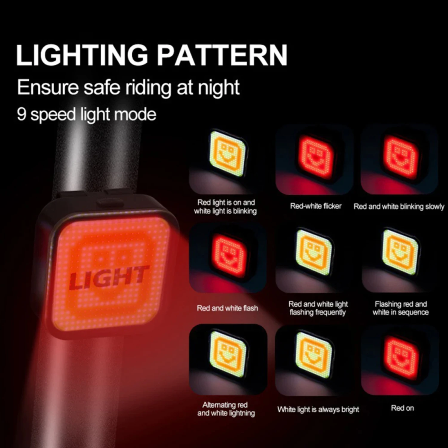 Bike Tail Light USB  Bright Rear Red Bike Light 100 Lumen Cycling Safety  Night Riding Lighting Back Bicycle Taillights Headlamp