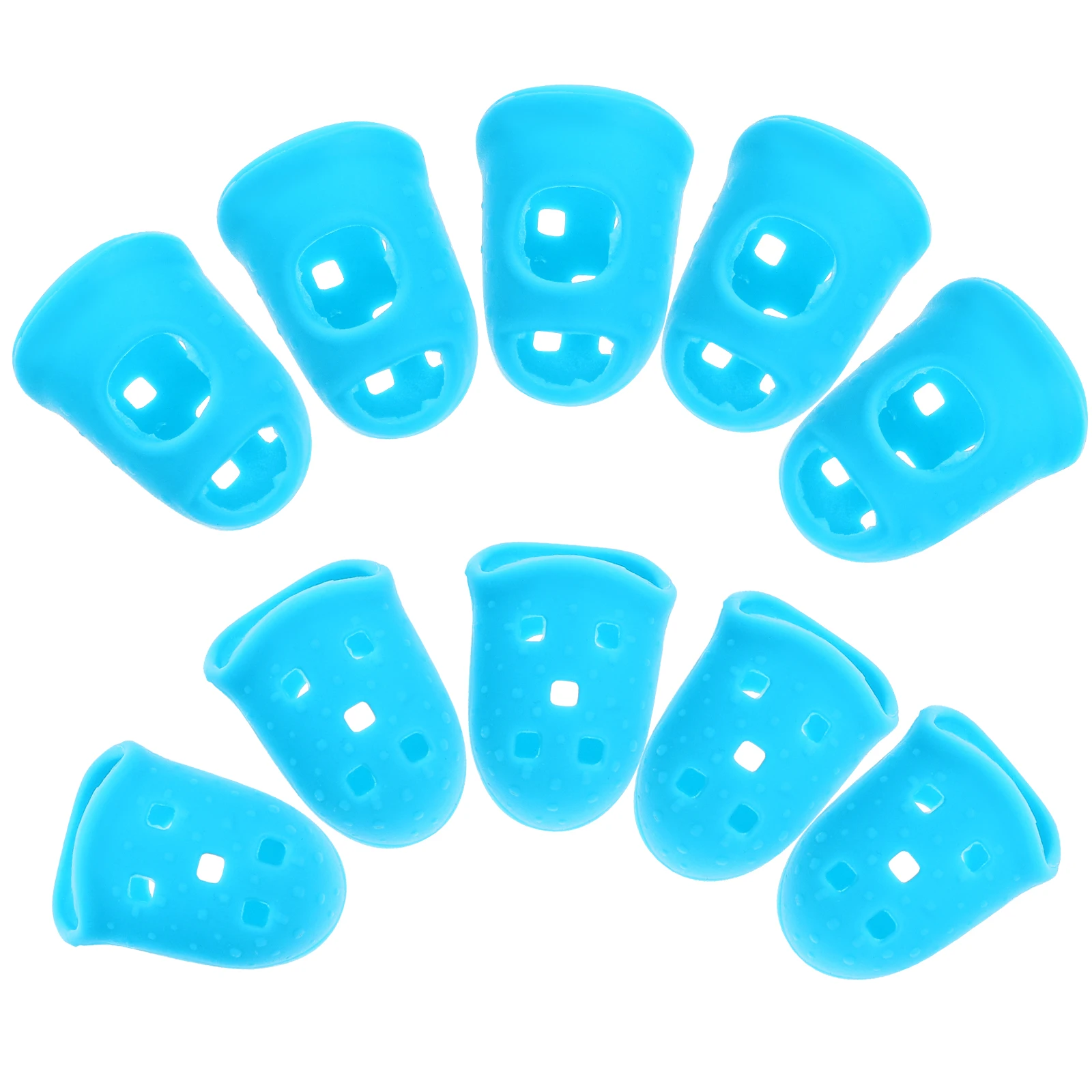 

10Pcs Premium Guitar Fingertip Protectors Ventilated Finger Guards for Ukulele Beginners No Smell Durable Silicone Finger Guards