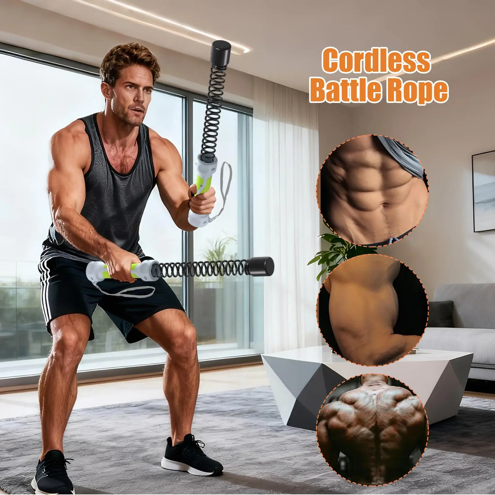 

Беспроводные тренировочные веревки с утяжелением для аэробных тренировок, тренировок всего тела, развития мышечной силы