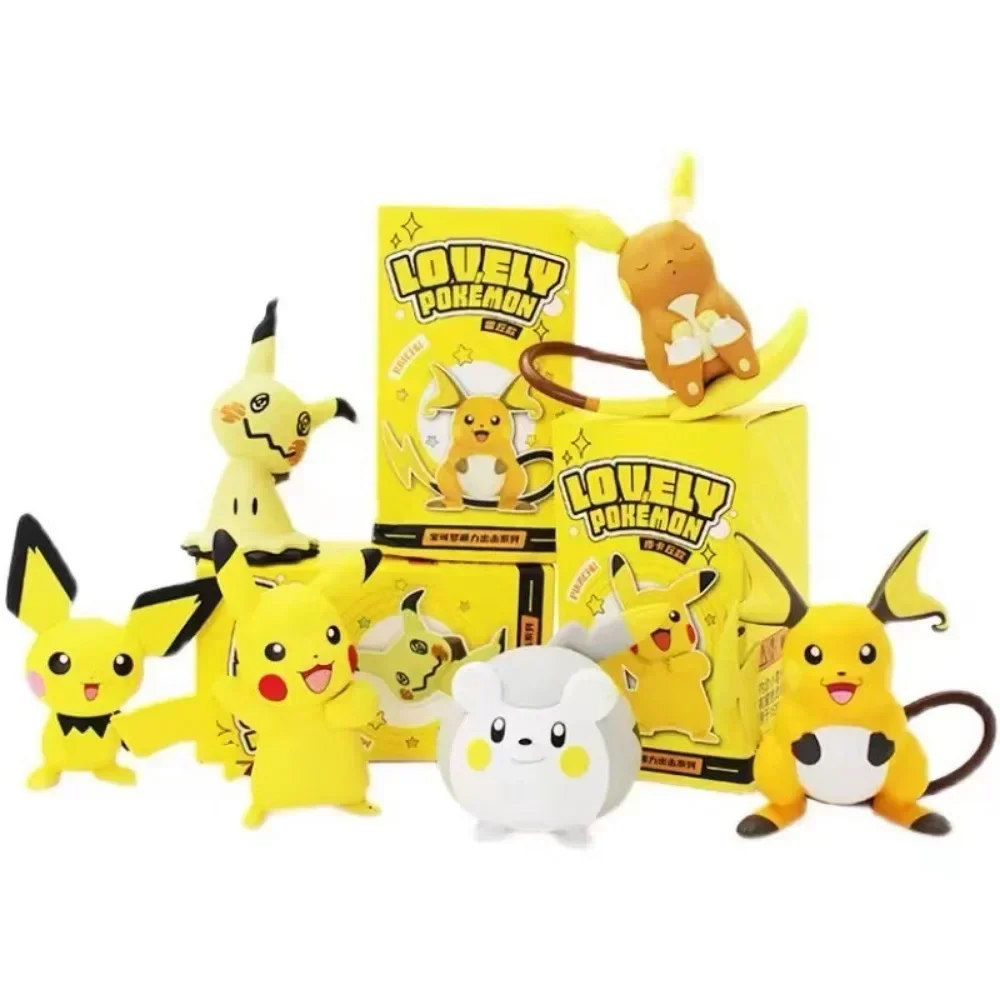 Pokemon Anime Modèles Poupées, Jouets Mignons, Pikachu, Pichu, Togedemaru, Raichu, Mimikyu, Rick, Décorations De Bureau, Cadeaux Pour Enfants, 2024