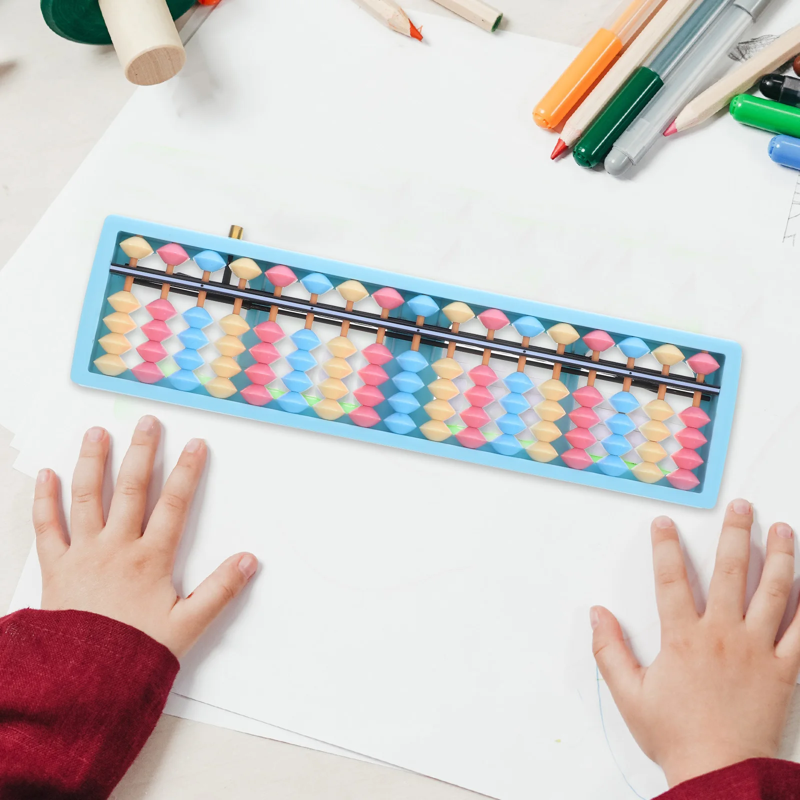 

17-колонные китайские счеты для детей, обучающие математике, образовательный инструмент, АБС-пластик, ретро-арифметический счетчик, студенческое бухгалтерское пособие