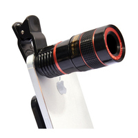 8X Telescope Zoom Lens Monocular Mobile Phone Camera Lens for iPhone Samsung Xiaomi Huawei Lens for Camping Hunting Sports