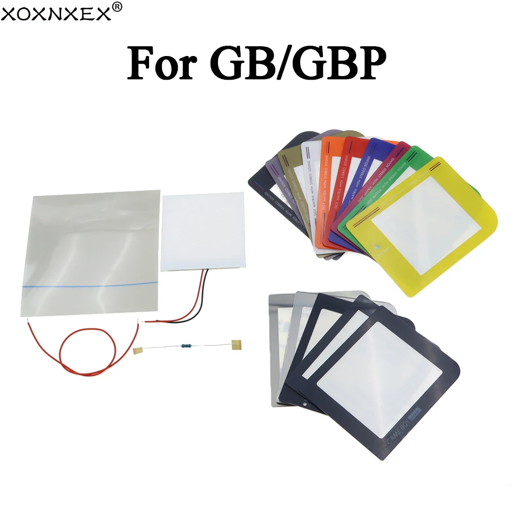 1 Juego para GB/GBP Mod retroiluminado utiliza Panel LCD blanco frío para iluminar la pantalla detrás para Gameboy Pocket pieza de lente de reparación