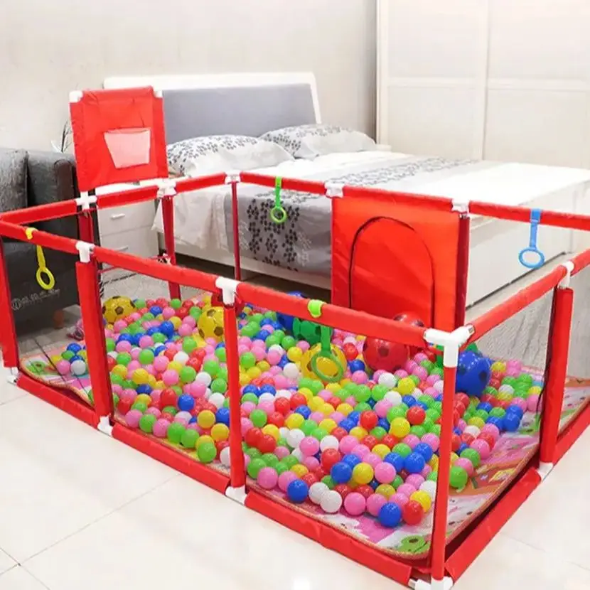 IMBABY-Basquete e Futebol Play Yard para Crianças, Vários Estilos, Bolas De Piscina Do Bebê, Cerca De Cama, Cercadinho Interior