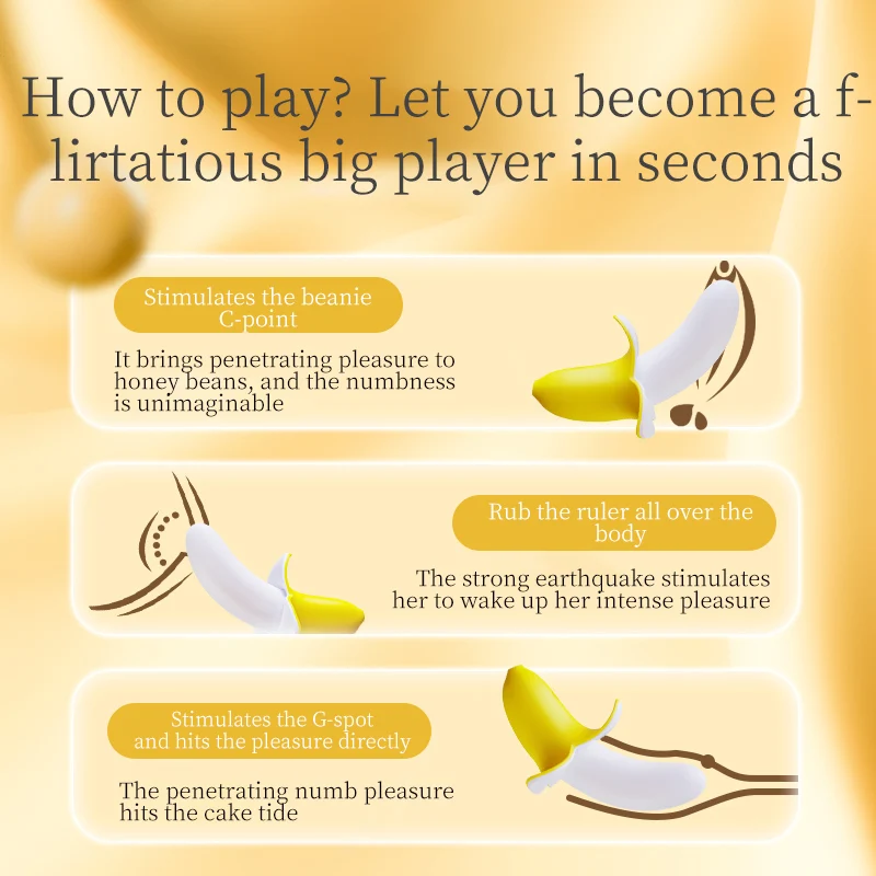 Dildo Banana Vibrator Medical Soft silicone Clitoral Nipple Stimulation Vaginal Anal Massager G spot Masturbation Female Sex Toy