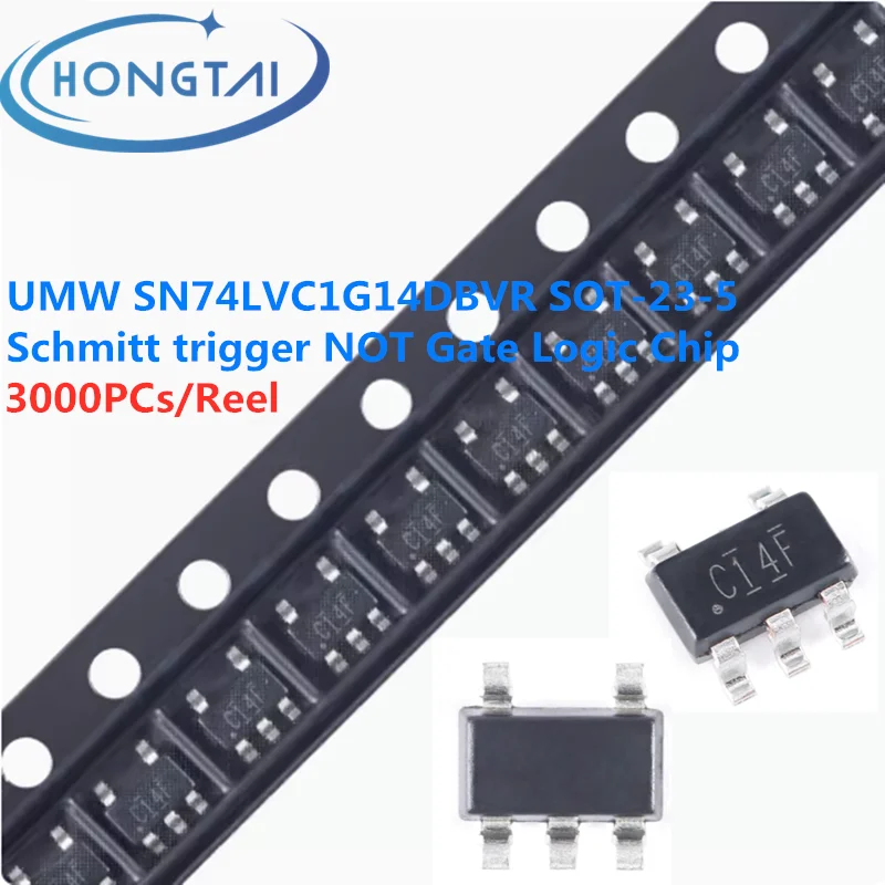 

3000PCs/Reel Free Shipping UMW SN74LVC1G14DBVR SOT-23-5 Schmitt trigger NOT Gate Logic Chip Original New