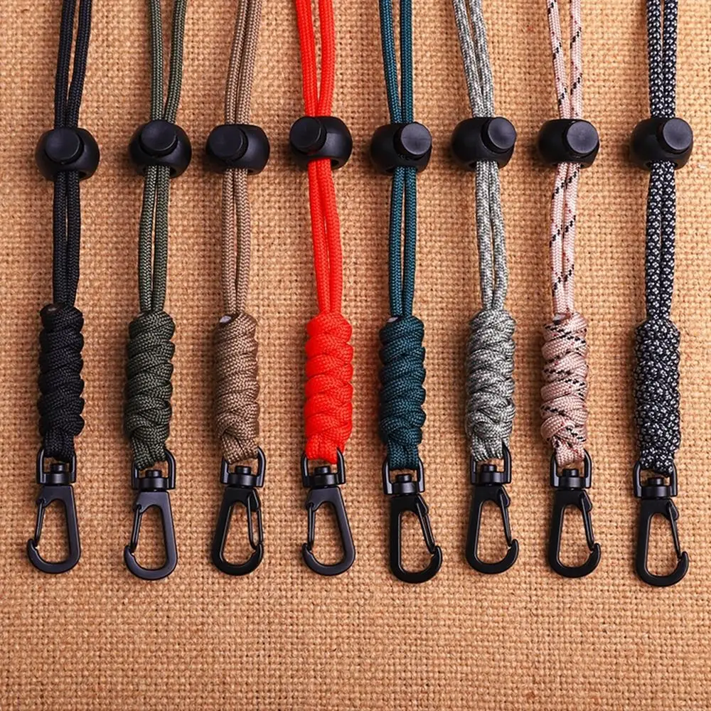 High Quality High Strength Paracord Keychain 8 Styles Parachute Cord Keychain Backpack Key Ring Outdoor Tool