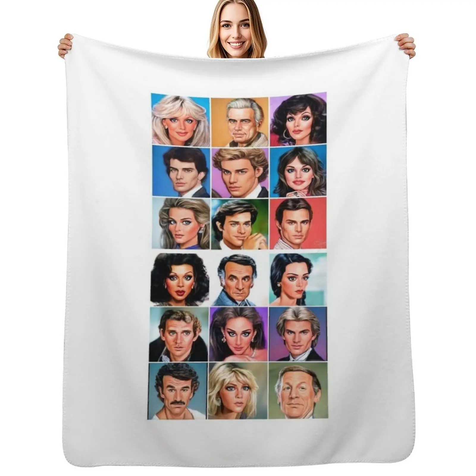 

ORIGINAL DYNASTY CAST Throw Blanket Travel Size Cozy Blanket for Plane Train