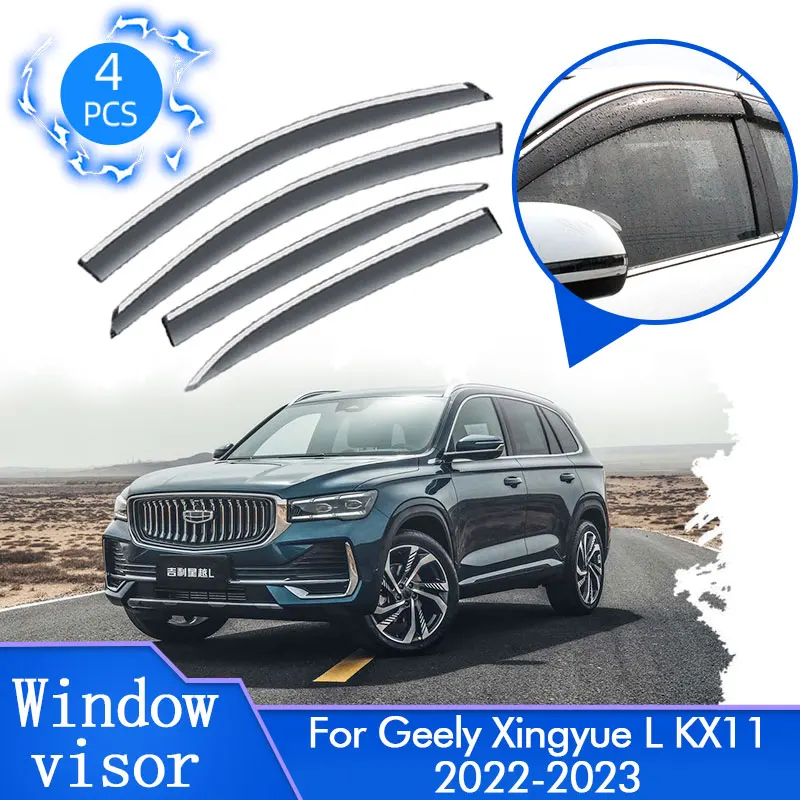 

For Geely Monjaro Xingyue L KX11 2022 2023 Auto Rain Sun Window Visor Awnings Deflector Guard Shelters Cover Trim Car Accessorie