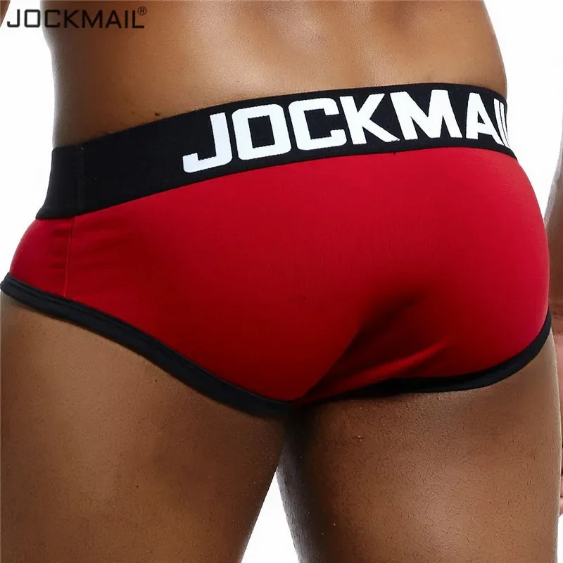 JOCKMAIL New Sexy Briefs Men Slip Male Panties Soft Gay Underwear Men Cotton Cucea Underpants Comfortable Gay Pants Shorts