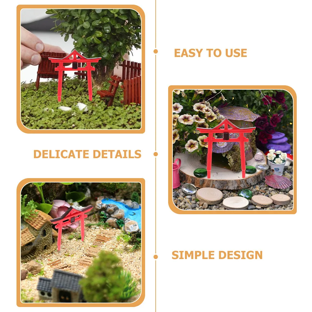 6Pcs Torii Sculpture Aquarium Decorative Ancient Shinto Shrine Fish Tank Ornament Outdoor Garden Landscape Decoration