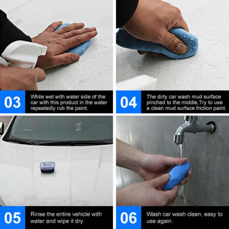 5pcs Car Clay Bar Vehicle Washing Cleaning Tools Auto Care Sludge Mud Car Truck Detailing Cleaning Clay Blue Car Washing Mud