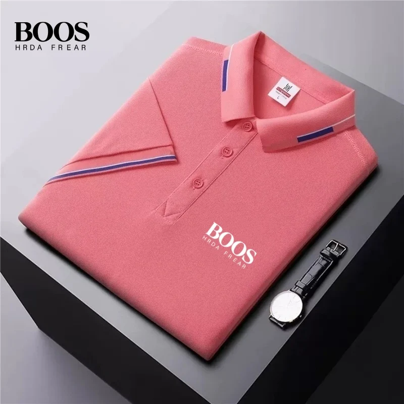 Nueva Camiseta Polo de Manga Corta de Verano para Hombre, de Alta Calidad, Moderna y Casual, Transpirable y Fresca