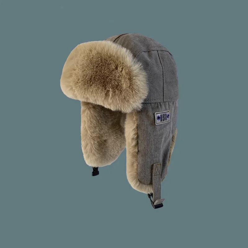 

2023 Pilot Winter Hat With Earflap Outdoor Russian Hat Women Fashion Hat Warm Aviator Labeling Men's Cap Bomber Trapper Ushanka
