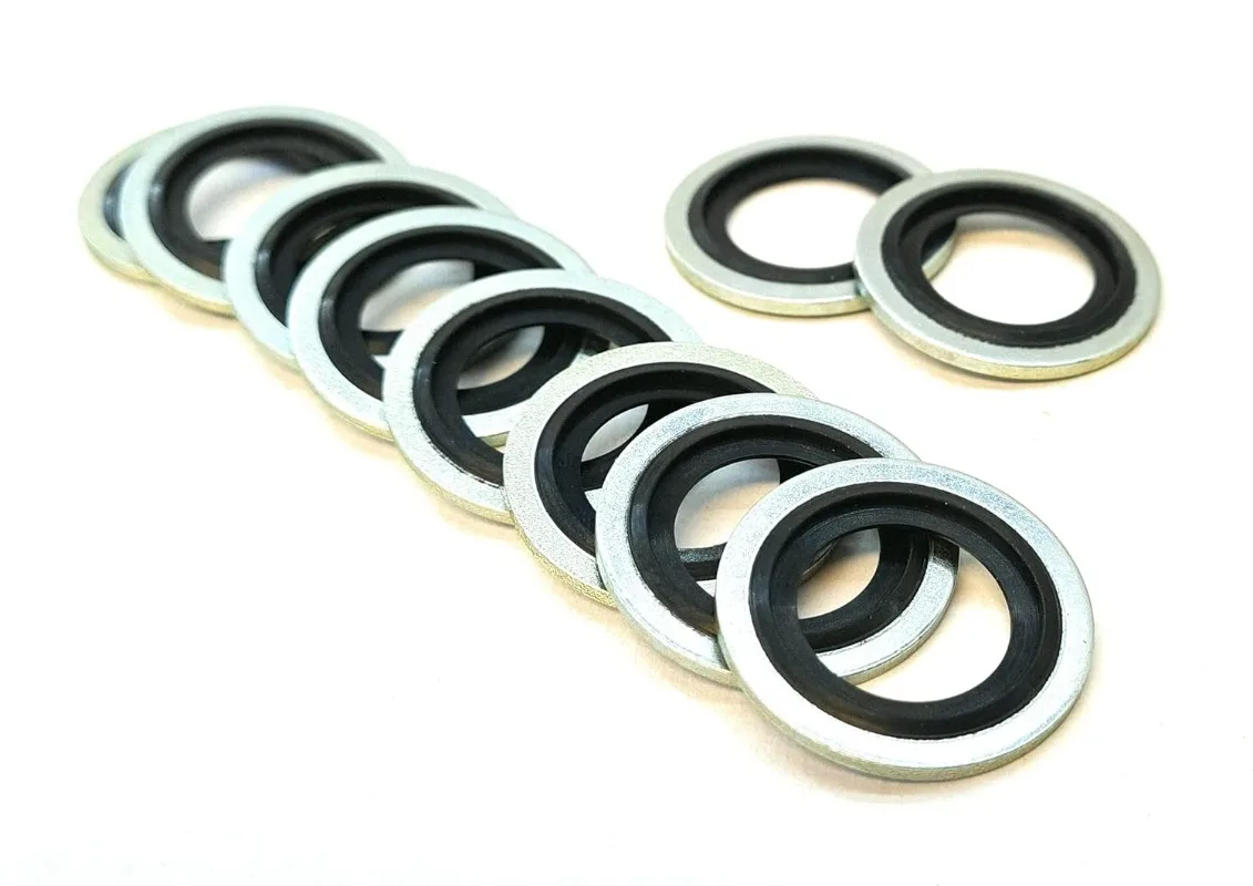 20pcs Bonded Seal Washers Hydraulic Oil Petrol Sealing Washers Zinc Plating Ring Gasket M6 M8 M10 M12 M14 M16 M18 M20 M22 M30