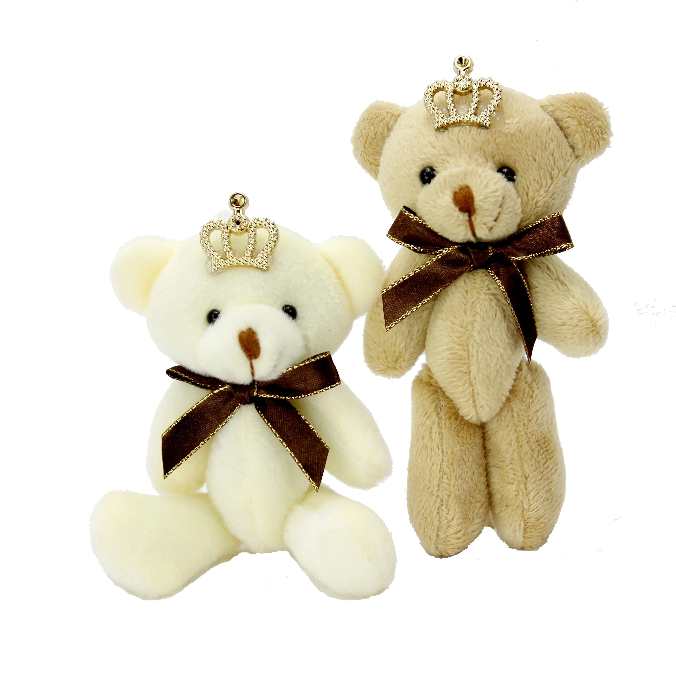 Ensemble de 12 pièces pendentif ours en peluche mignon, jouets créatifs pour Festival d'enfants, cadeau d'anniversaire, couleur unie avec pendentif ours à nœud