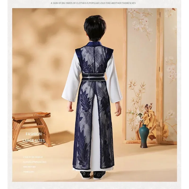 Baby Hanfu Dress Boy Set Traditional Chinese Costume Cosplay Children Ancient Stage Outfit Girl Suit Kids Clothes Vestido Chino